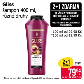 Akce 2+1 zdarma na produkty péče o vlasy při koupi 3 ks v libovolné kombinaci