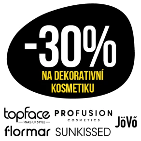 Sleva 30 % na dekorativní kosmetiku značek Flormar, Topface, Profusion, JöVö a Sunkissed