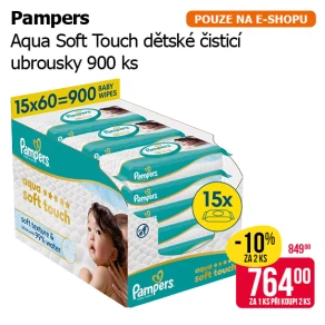 Pampers Aqua Soft Touch dětské čisticí ubrousky 900 ks