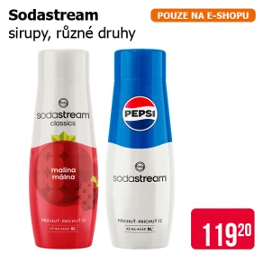 Sodatstream - sirupy, různé druhy
