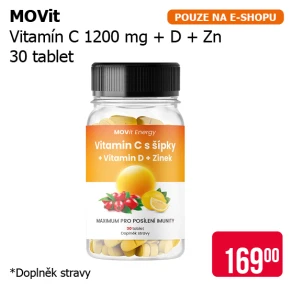 MOVit - Vitamín C 1200 mg + D + Zn 30 tablet *Doplněk stravy
