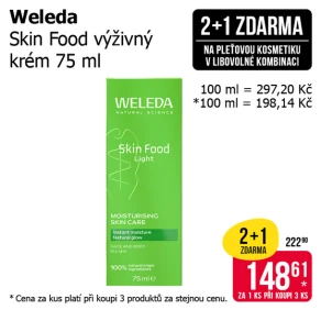 Akce 2+1 zdarma na pleťovou kosmetiku v libovolné kombinaci