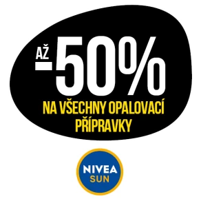 Sleva až 50 % na všechny opalovací přípravky značky Nivea Sun