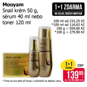 Akce 1+1 zdarma na celou značku Mooyam v libovolné kombinaci