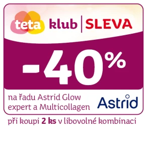 Využijte klubové nabídky - Sleva 40 % na řadu Astrid Glow expert a Multicollagen značky Astrid při koupi 2 ks v libovolné kombinaci
