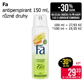 Sleva na produkty Fa