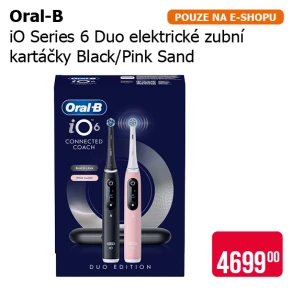 Oral-B iO-  Series 6 Duo Elektrické Zubní Kartáčky Black / Pink Sand