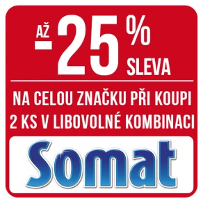 Sleva až 25 % na celou značku Somat při koupi 2 ks v libovolné kombinaci