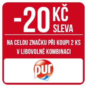 Sleva 20 Kč na celou značku Pur při koupi 2 ks v libovolné kombinaci