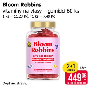 Akce 2+1 zdarma na celou značku Bloom Robbins v libovolné kombinaci