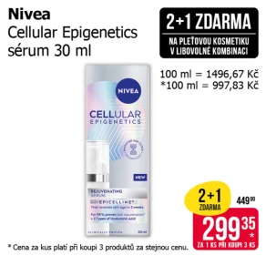 Akce 2+1 zdarma na pleťovou kosmetiku v libovolné kombinaci