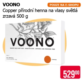 VOONO Copper přírodní henna na vlasy světlá zrzavá 500 g