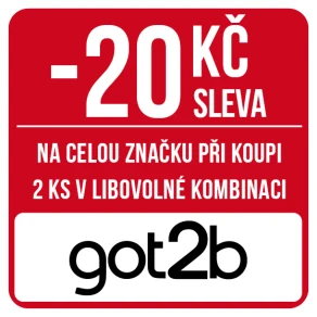 Sleva 20 Kč na celou značku got2b při koupi 2 ks v libovolné kombinaci