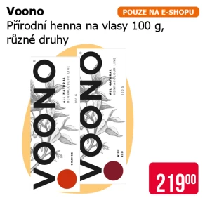 Voono - Přírodní henna na vlasy 100g, různé druhy