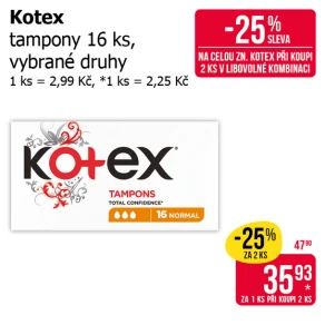 Sleva na produkty Kotex