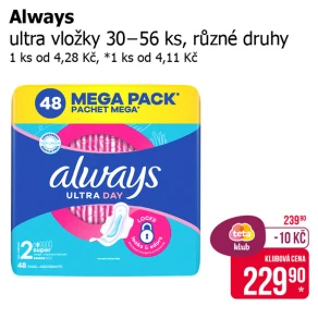 Sleva na produkty Always