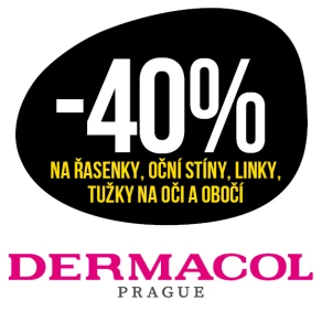 Sleva 40 % na řasenky, oční stíny, linky, tužky na oči a obočí značky Dermacol