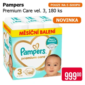 Pampers - Premium Care, vel. 3, 180 ks