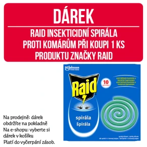 Dárek - Raid insekticidní spirála proti komárům při koupi 1 ks produktu značky Raid