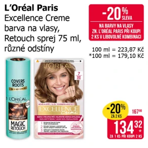 Sleva na produkty L'Oréal Paris