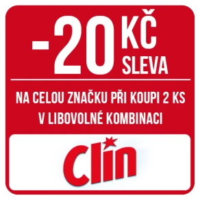 Sleva 20 Kč na celou značku Clin při koupi 2 ks v libovolné kombinaci