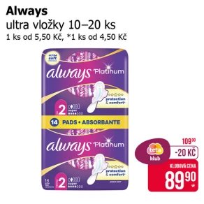 Sleva na produkty Always