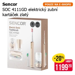 Sencor - SOC 4111GD elektrický zubní kartáček zlatý