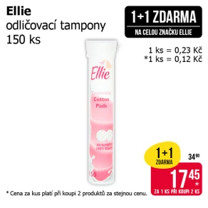 Akce 1+1 zdarma na celou značku Ellie v libovolné kombinaci