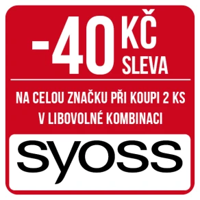 Sleva 40 Kč na celou značku Syoss při koupi 2 ks v libovolné kombinaci