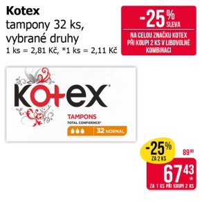Sleva na produkty Kotex