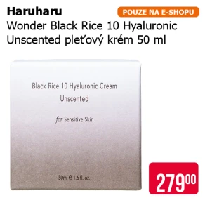 Haruharu Wonder Black Rice 10 Hyaluronic Unscented pleťový krém 50 ml