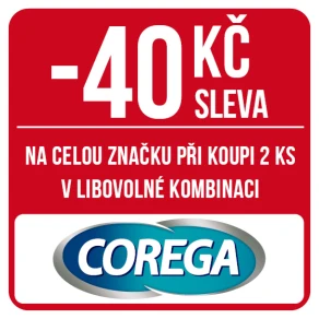 Sleva 40 Kč na celou značku Corega při koupi 2 ks v libovolné kombinaci