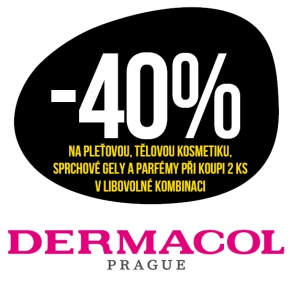 Sleva 40 % na pleťovou, tělovou kosmetiku, sprchové gely a parfémy značky Dermacol při koupi 2 ks v libovolné kombinaci