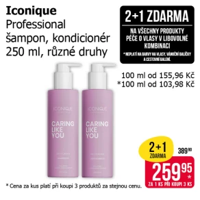 Akce 2+1 zdarma na produkty péče o vlasy při koupi 3 ks v libovolné kombinaci