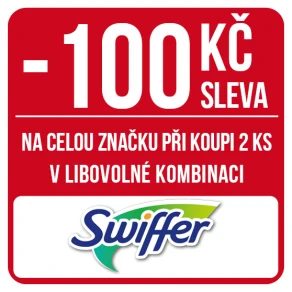 Sleva 100 Kč na celou značku Swiffer při koupi 2 ks v libovolné kombinaci