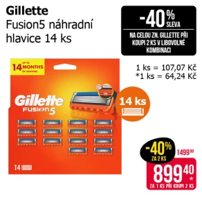 Sleva na produkty Gillette