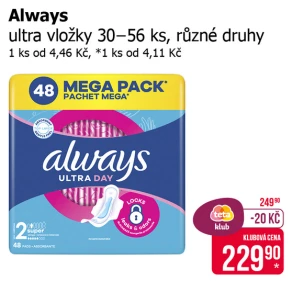 Sleva na produkty Always