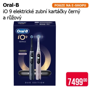 Oral-B iO 9 elektrické zubní kartáčky černý a růžový