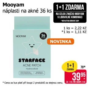 Akce 1+1 zdarma na značku Mooyam v libovolné kombinaci