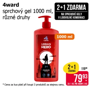 Akce 2+1 na sprchové gely v libovolné kombinaci