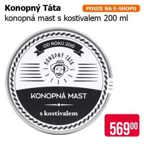 Konopný Táta - Konopná mast s kostivalem 200 ml
