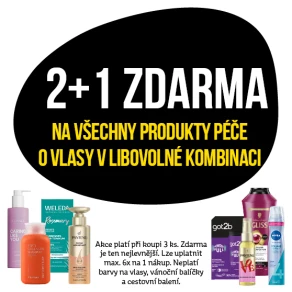 Akce 2+1 zdarma na produkty péče o vlasy při koupi 3 ks v libovolné kombinaci