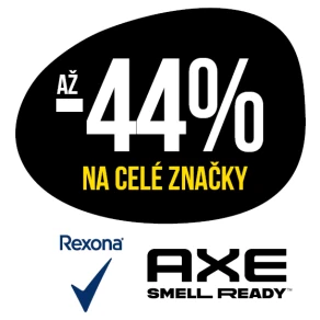 Sleva až 44 % na celé značky Rexona a Axe