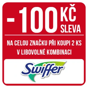 Sleva 100 Kč na celou značku Swiffer při koupi 2 ks v libovolné kombinaci