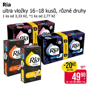 Sleva na produkty Ria