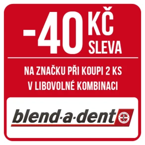 Sleva 40 Kč na značku Blend-a-dent při koupi 2 ks v libovolné kombinaci