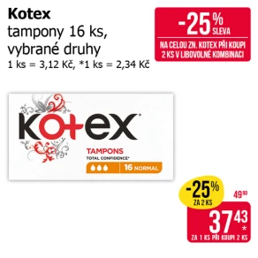 Sleva na produkty Kotex