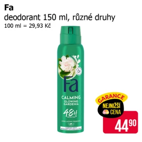 Sleva na produkty Fa