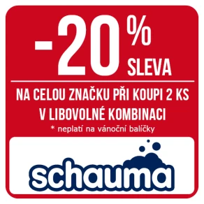 Sleva 20 % na celou značku Schauma při koupi 2 ks v libovolné kombinaci