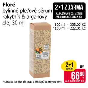 Akce 2+1 zdarma na pleťovou kosmetiku v libovolné kombinaci